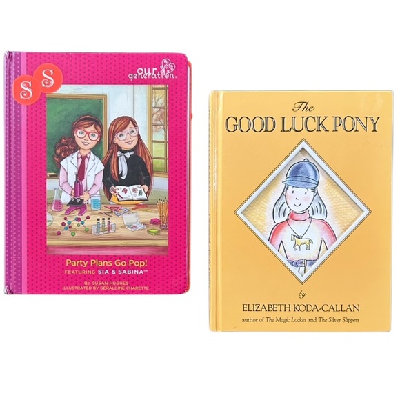 ✅ 5 for $25 - Books: Our Generation Party Plans and Good Luck Pony Set of Two - Picture 1 of 12